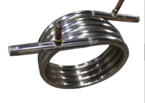 Permutador de calor coaxial personalizado da bobina com o tubo liso torcido titânio